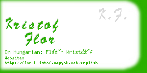 kristof flor business card